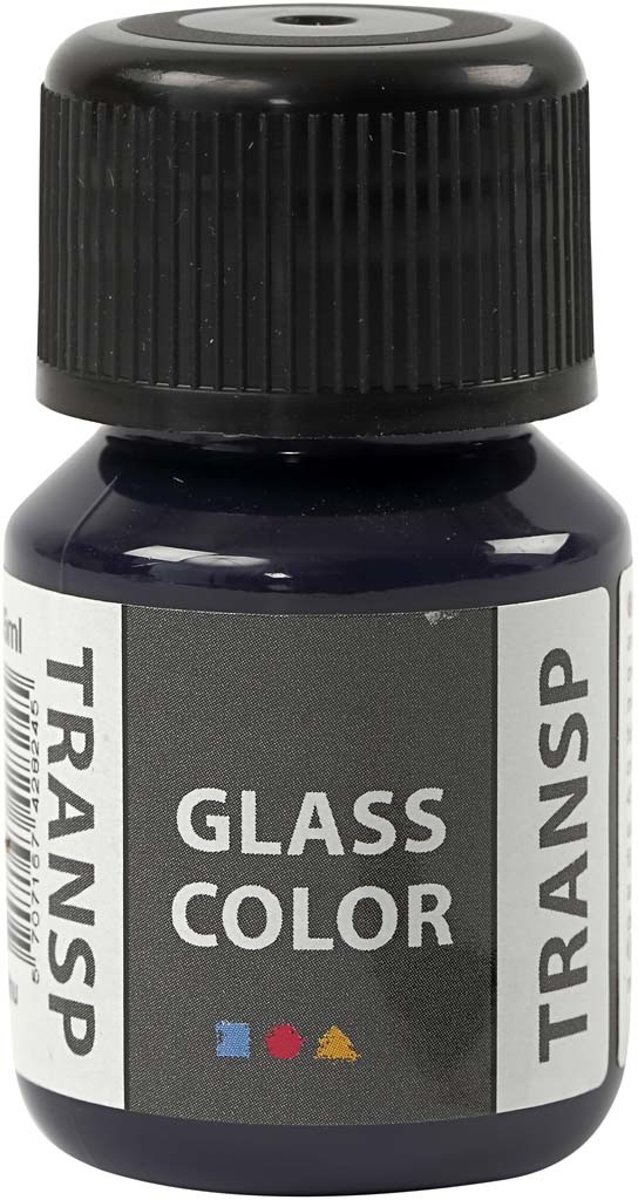 Glass Color Transparent, marineblauw, 35ml [HOB-31678]